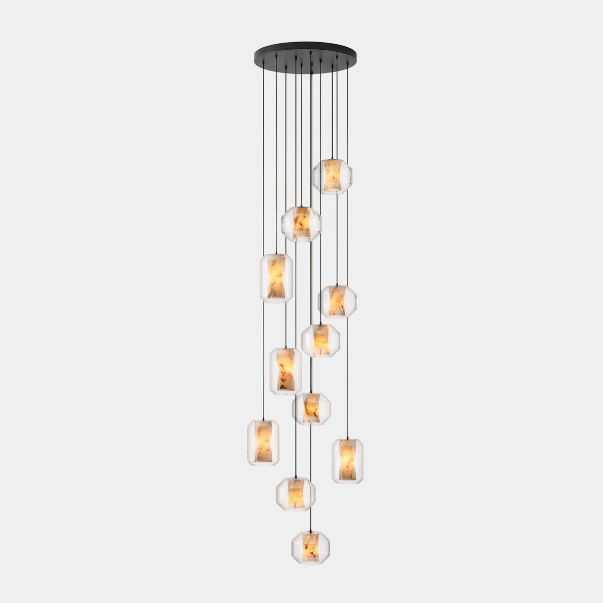 Alabaster Glass Cylinder Pendant Light - Vakkerlight