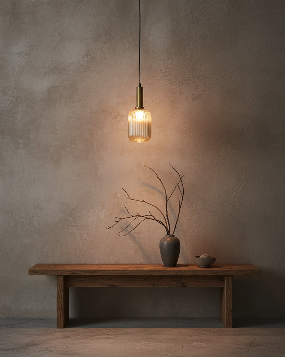 Lampada a sospensione scanalata Torel