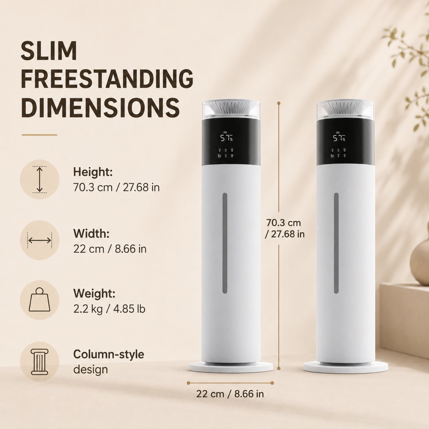ZOAVE - Umidificatore a colonna