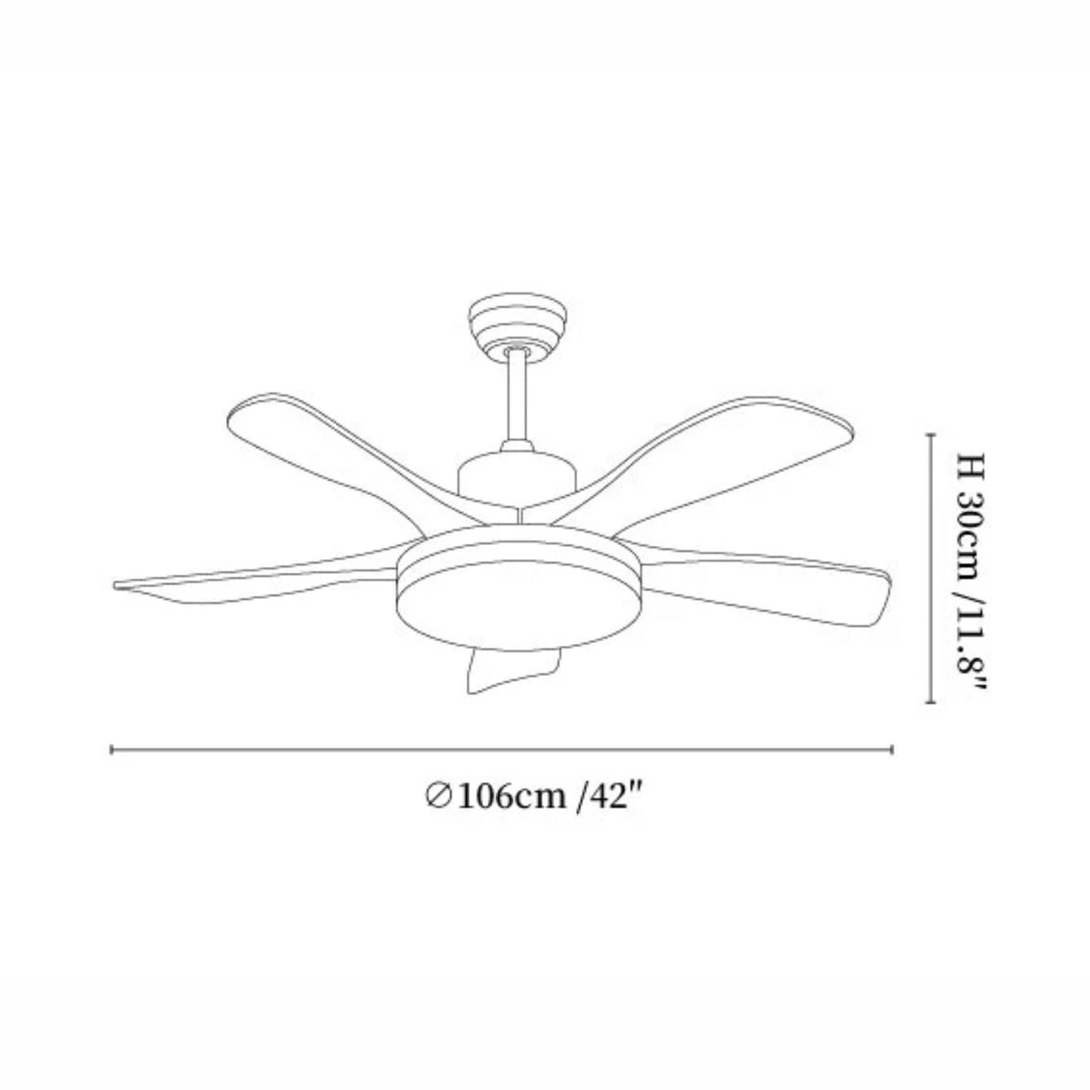 Plafoniera con ventilatore Pelaora