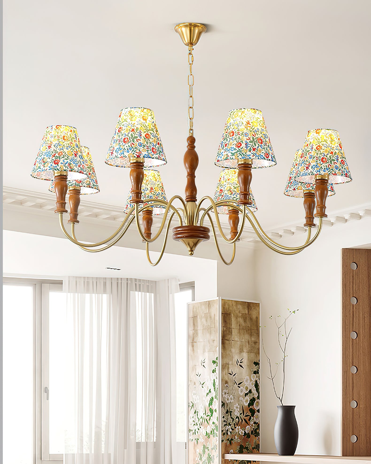 Lampadario floreale Vinavi