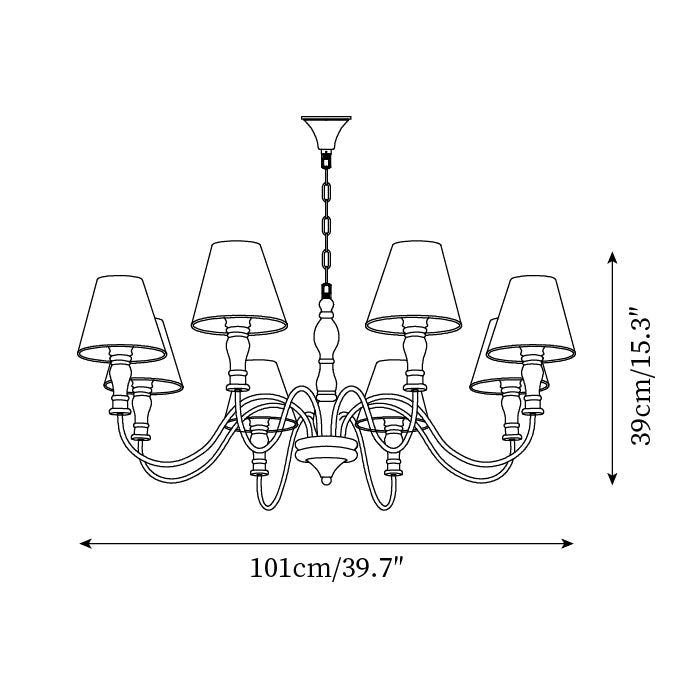 Lampadario floreale Vinavi