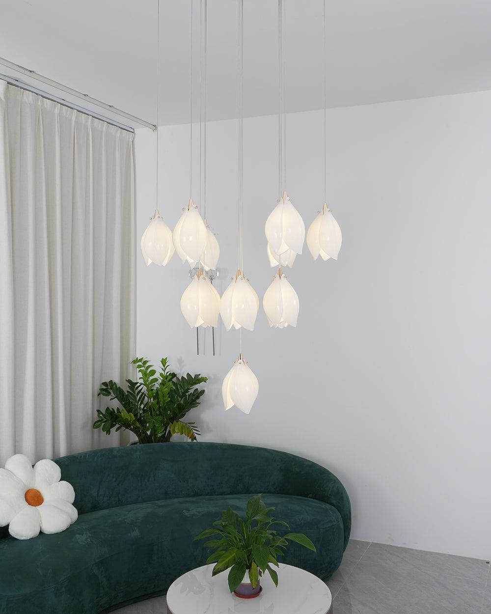 Lampada a sospensione floreale Fenoriano
