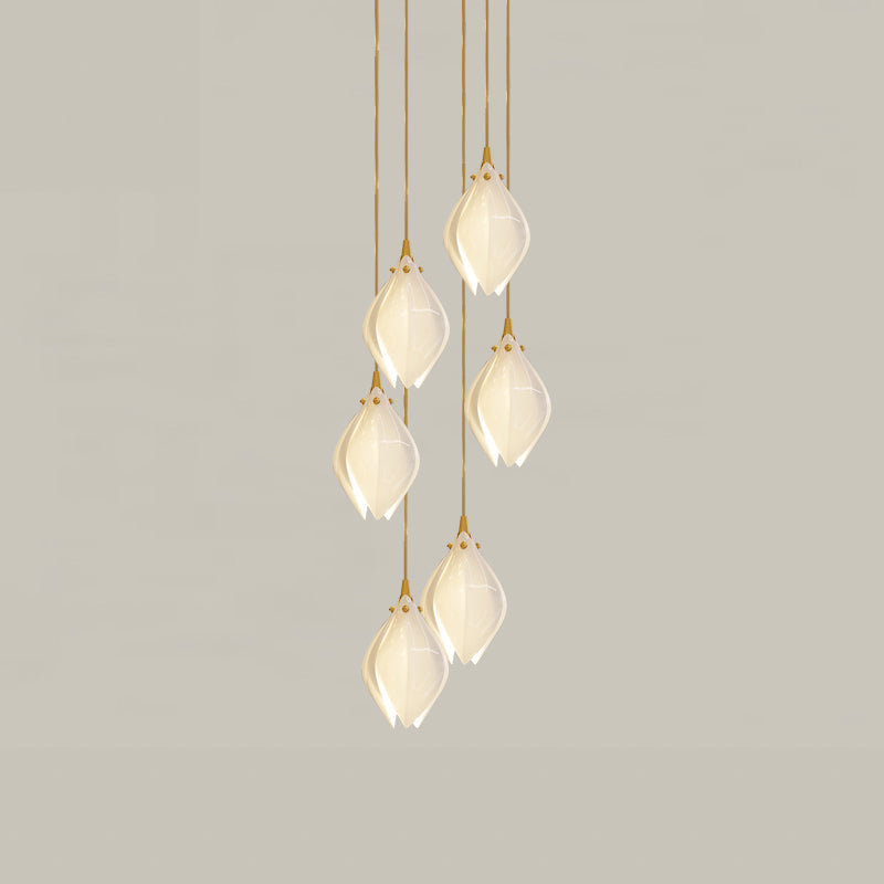 Lampada a sospensione floreale Fenoriano