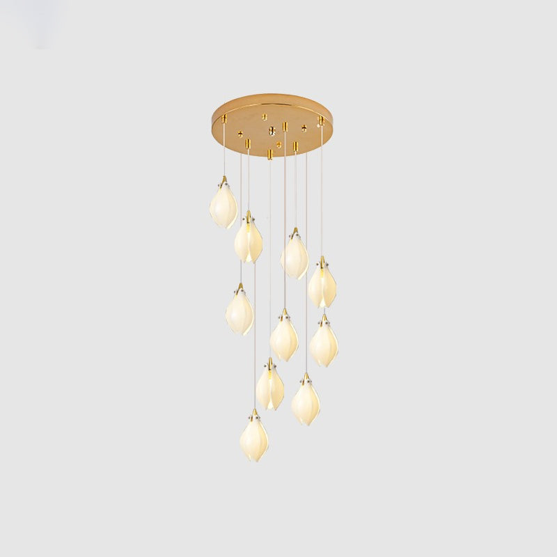Lampada a sospensione floreale Fenoriano