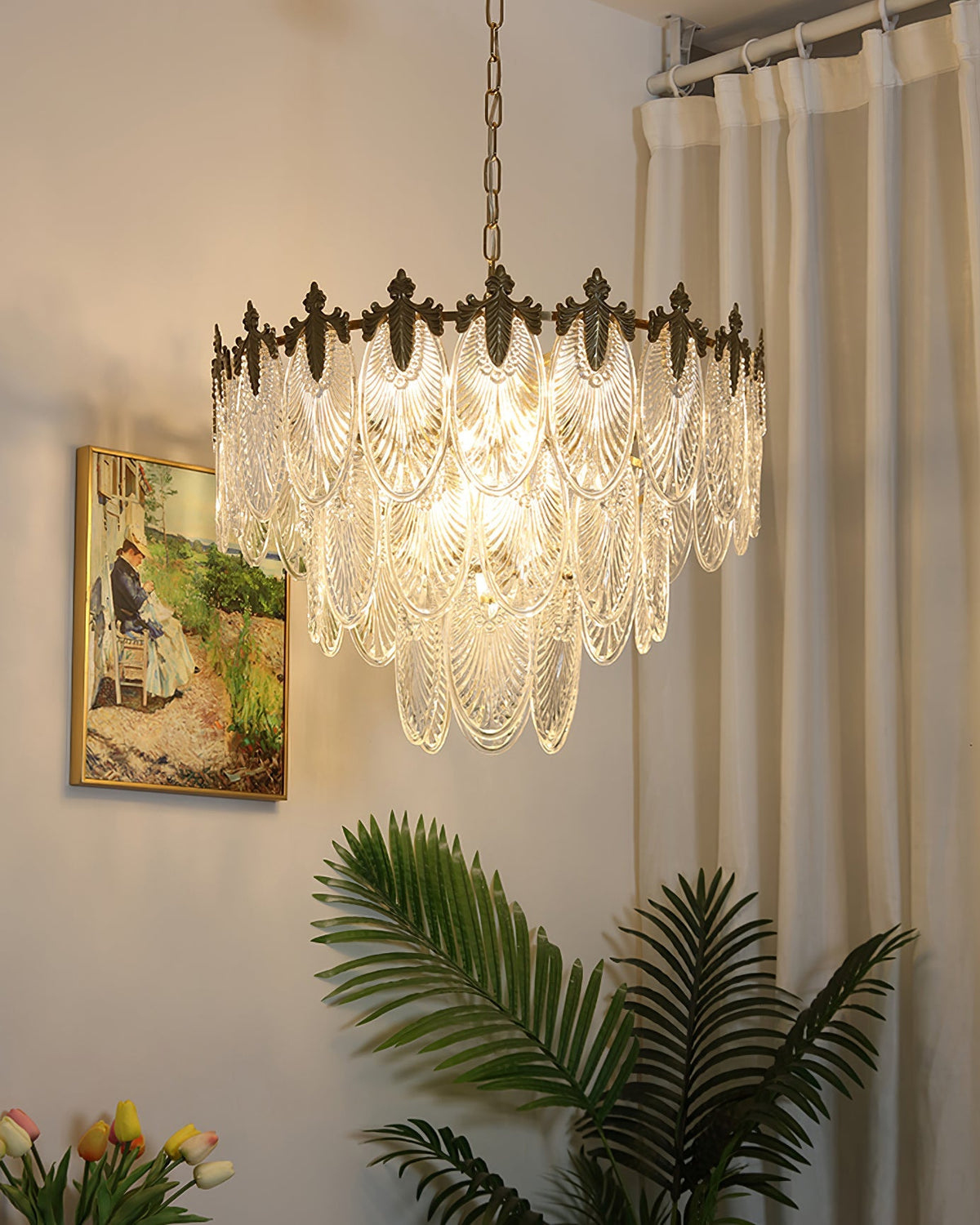 Lampadario a tre livelli Fienola