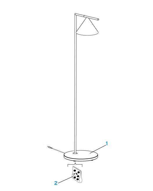 Lampada da terra conica Ariasa
