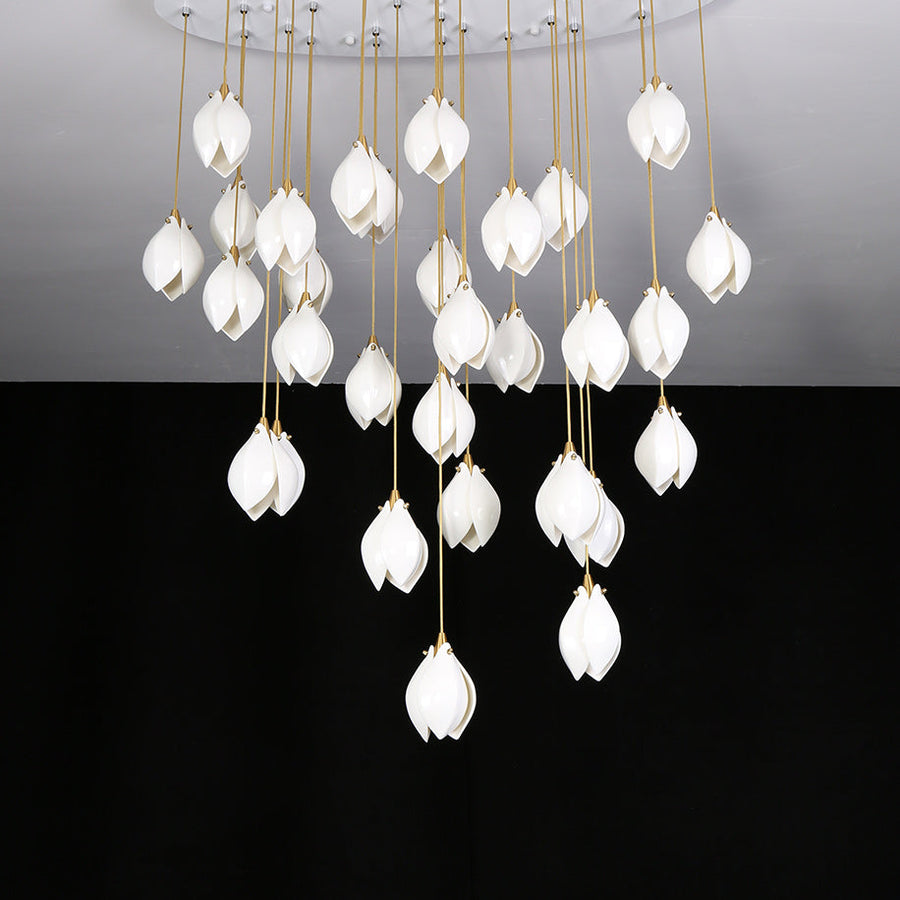 Lampada a sospensione floreale Fenoriano