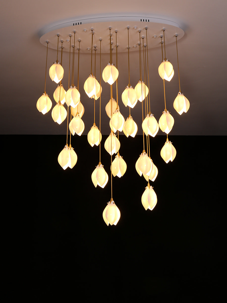 Lampada a sospensione floreale Fenoriano