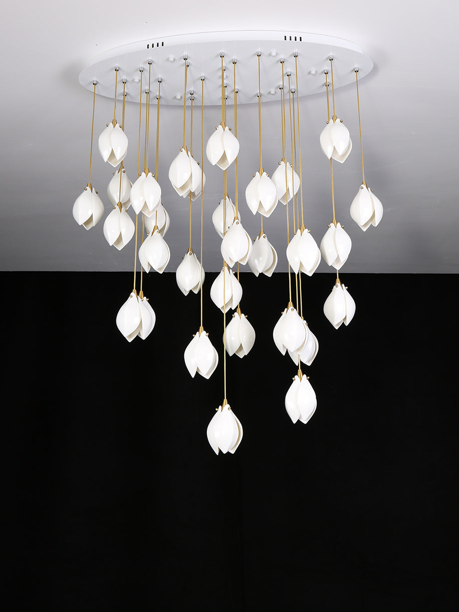 Lampada a sospensione floreale Fenoriano