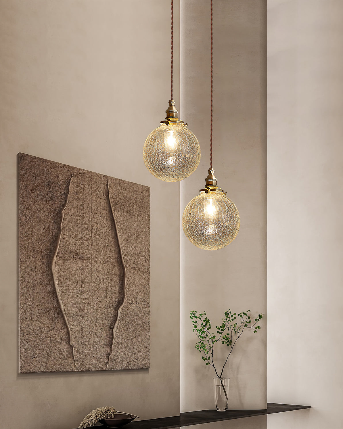 Crackle Glass Pendant Light – detail 8