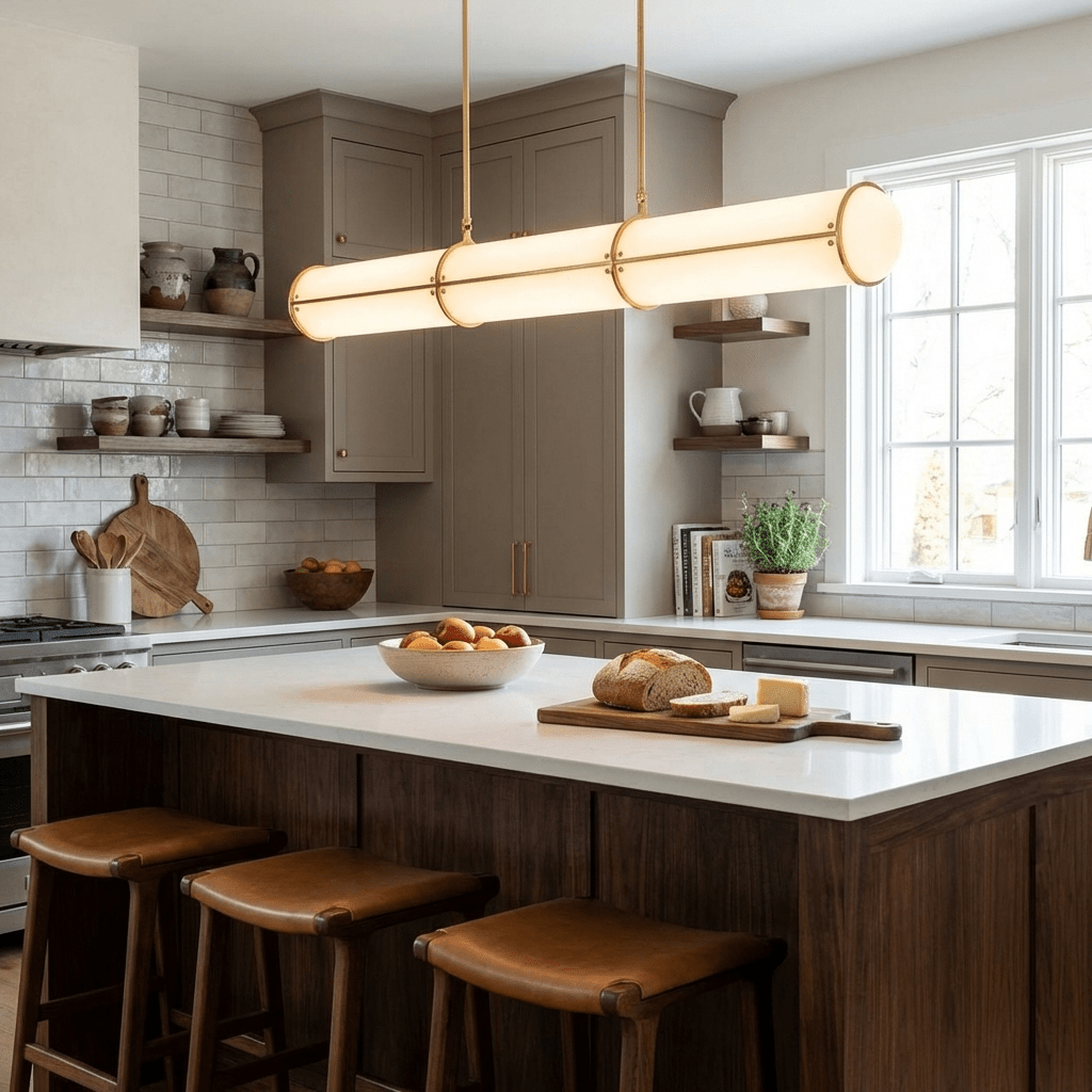 Lampada a sospensione lineare Aronale
