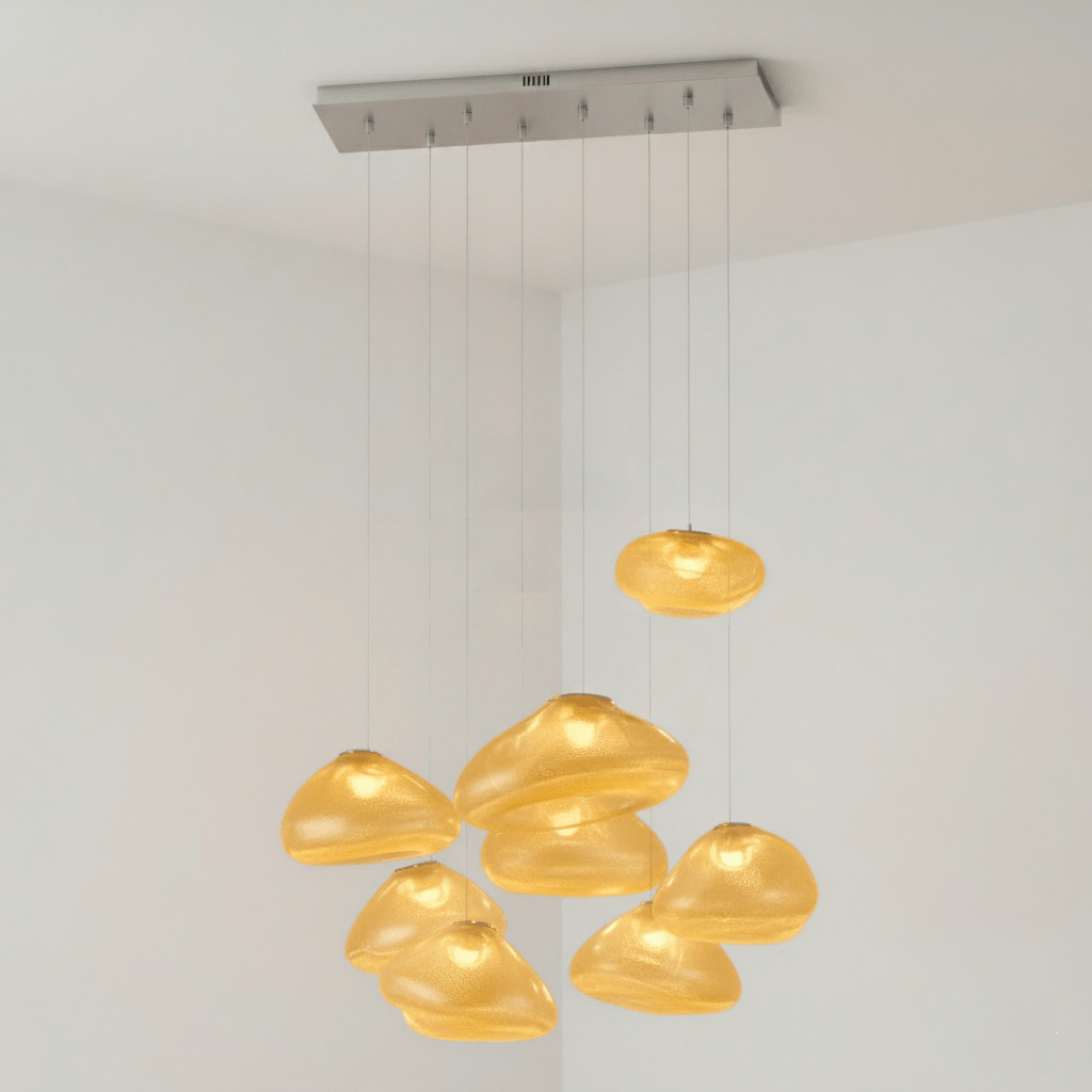 Lampada a sospensione scultorea Sileli