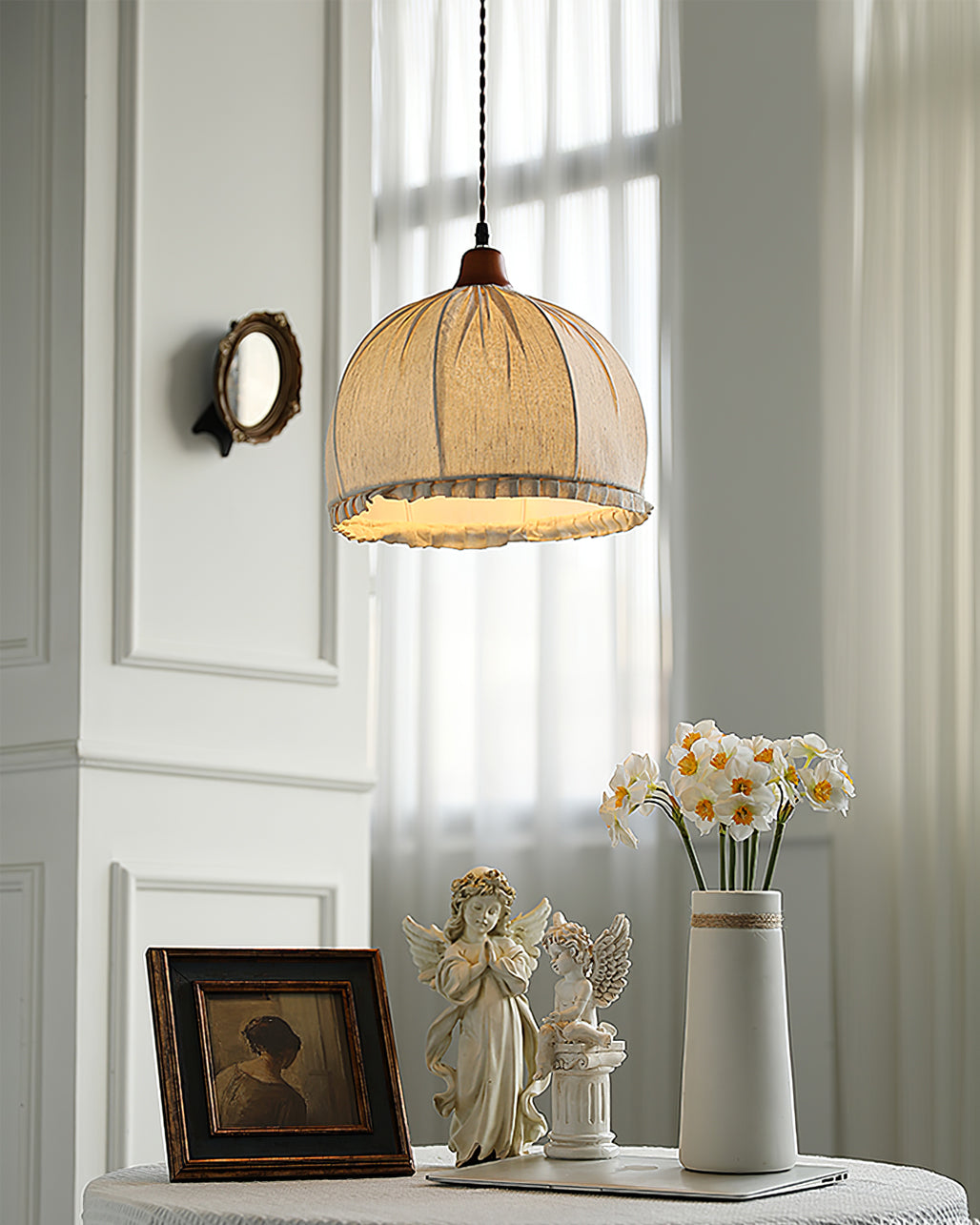 Lampada a sospensione rotonda Silenre