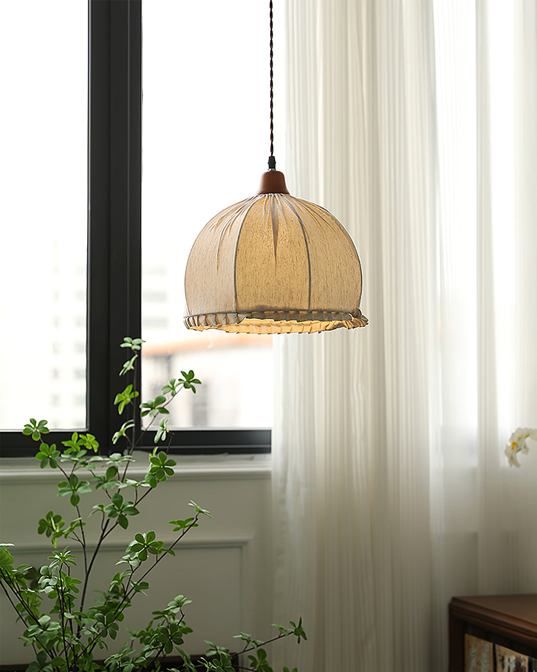 Lampada a sospensione rotonda Silenre