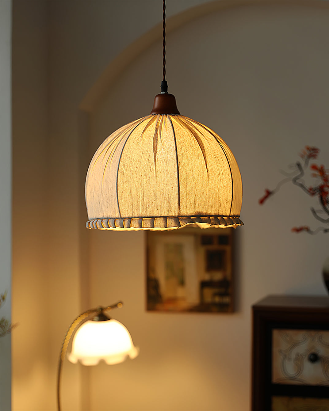 Lampada a sospensione rotonda Silenre