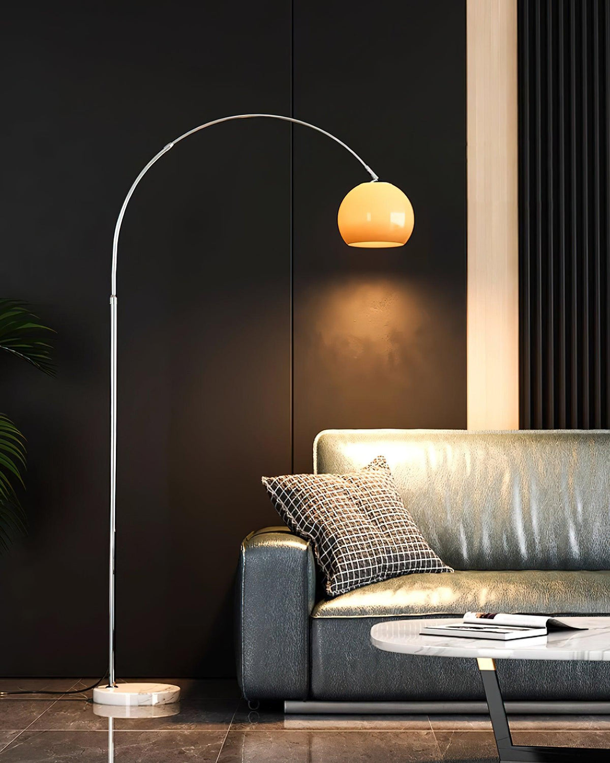 Lampada da terra curva Rovelave