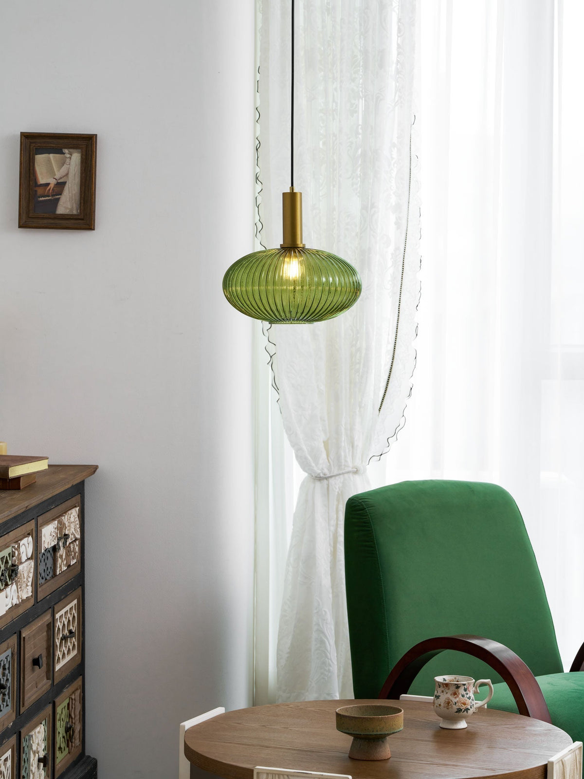 Lampada a sospensione scanalata Raettama