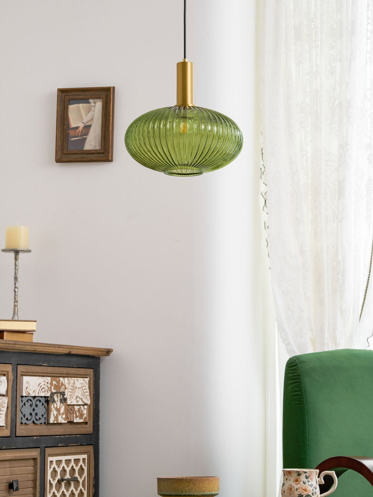 Lampada a sospensione scanalata Raettama