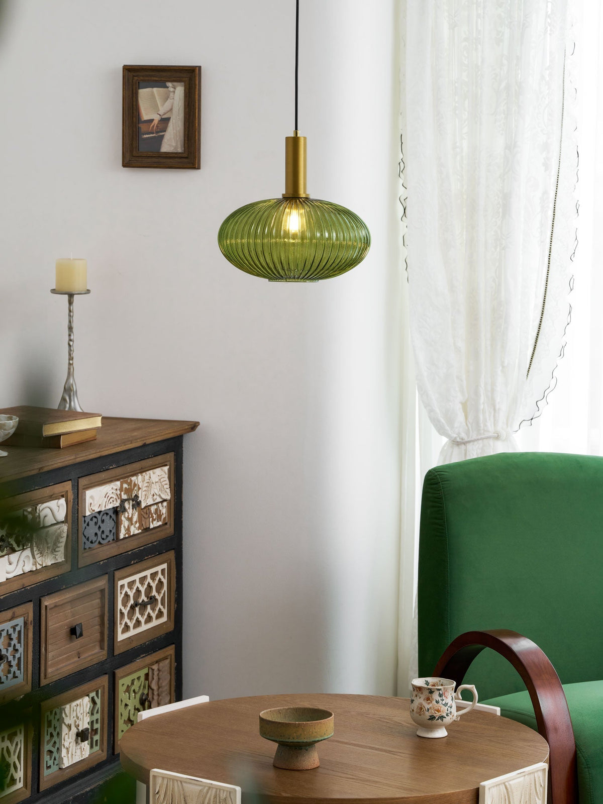 Lampada a sospensione scanalata Raettama
