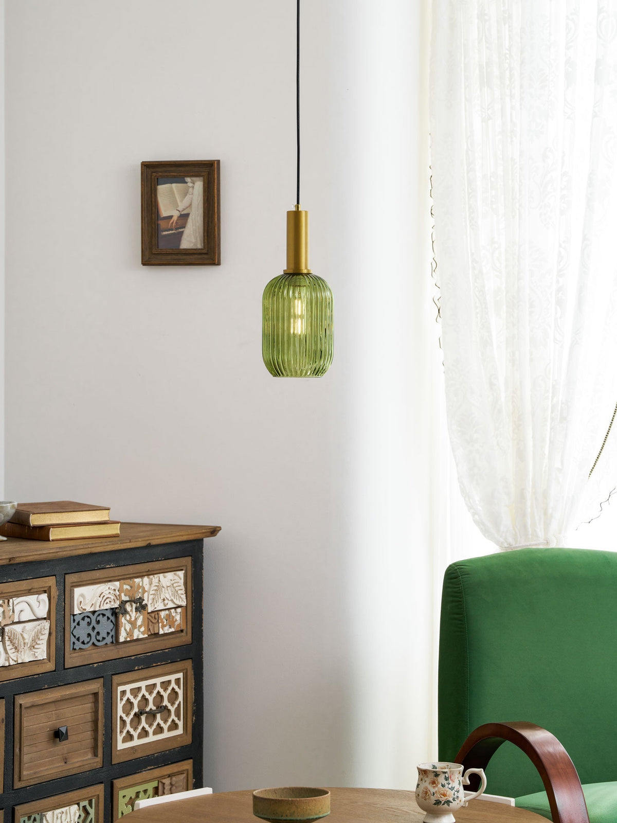 Lampada a sospensione scanalata Raettama