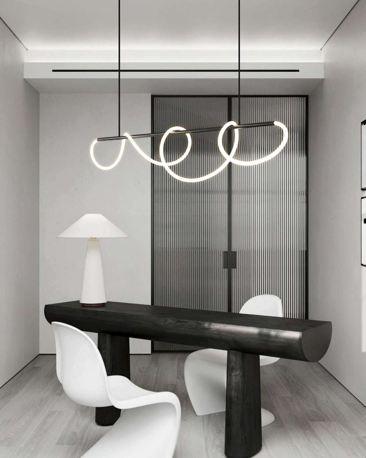 Flexible Linear Curve Chandelier – detail 13