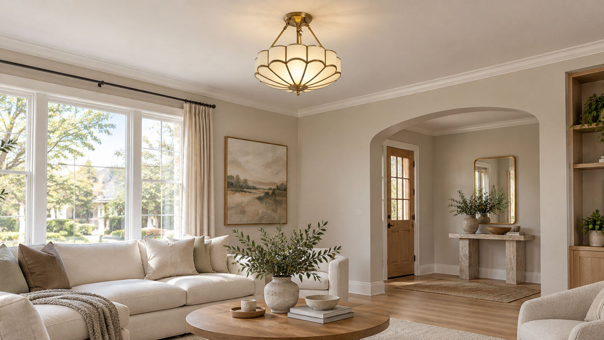 Flower Shape Glass Ceiling Light – detail 9