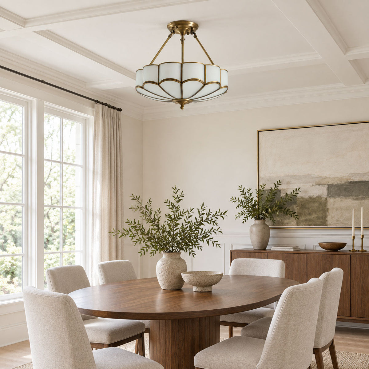 Flower Shape Glass Ceiling Light – detail 5
