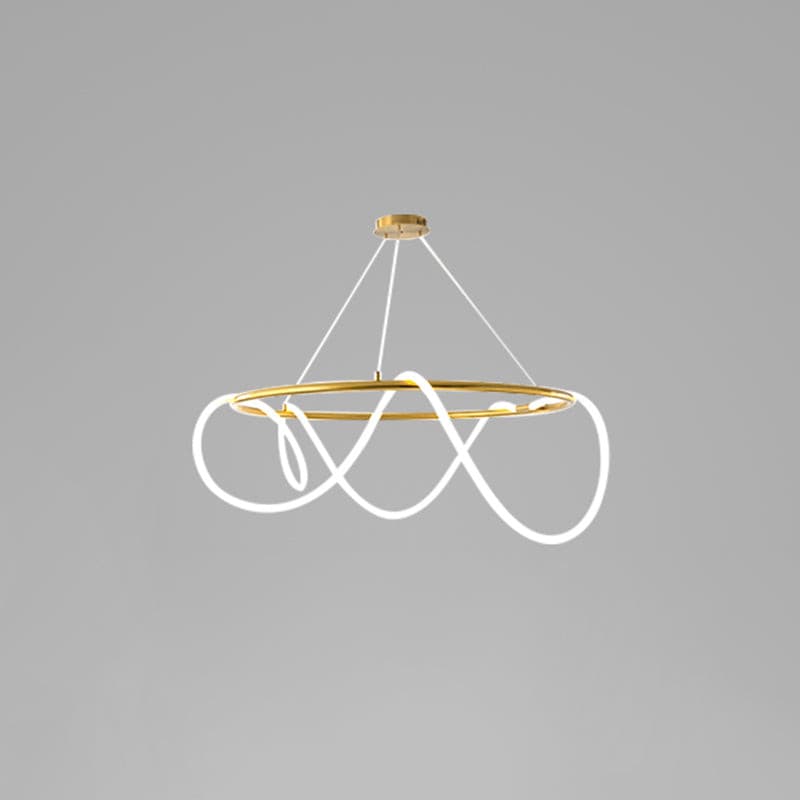 Serpentine Glow Gold Chandelier – detail 8