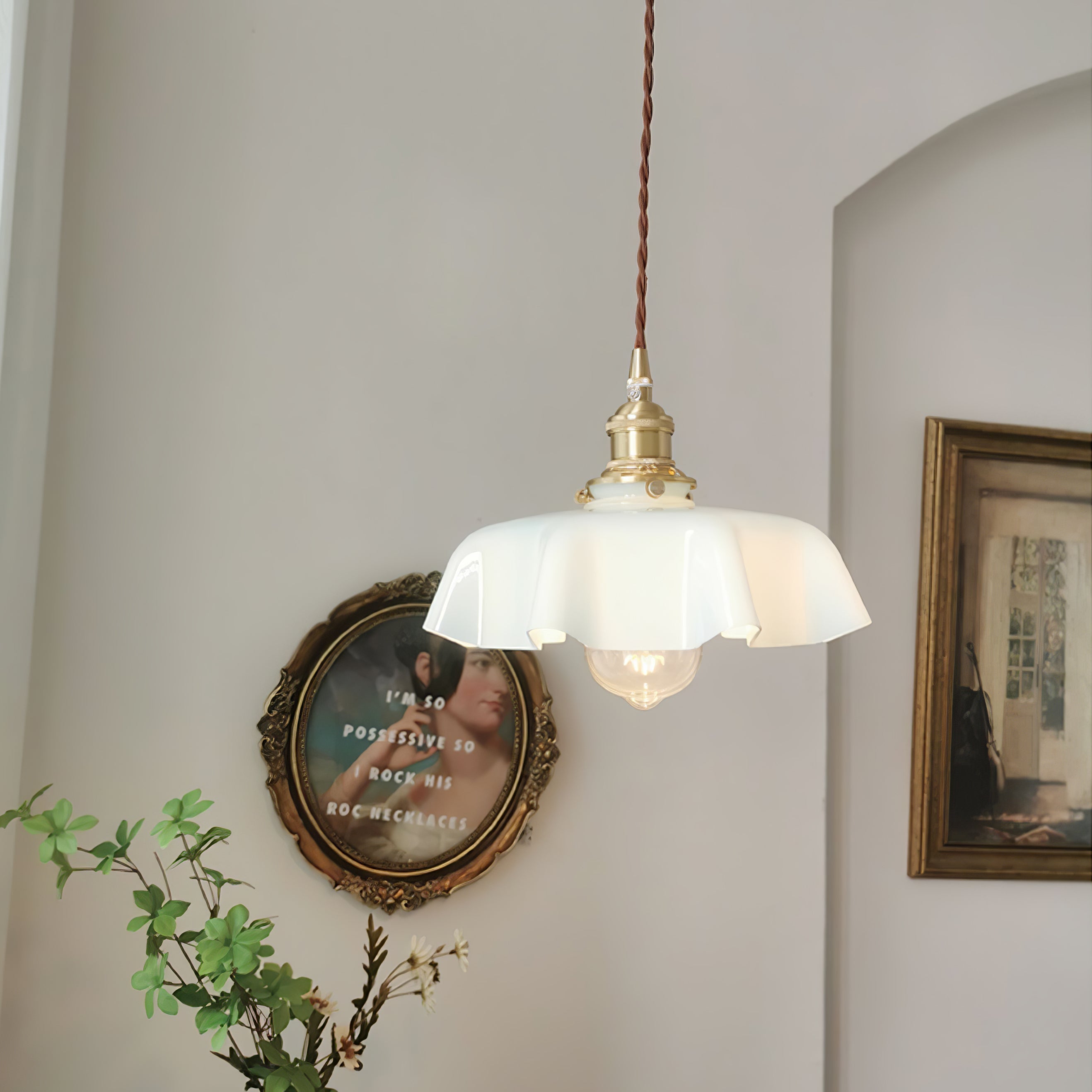 Lampada a sospensione vintage Ameliro