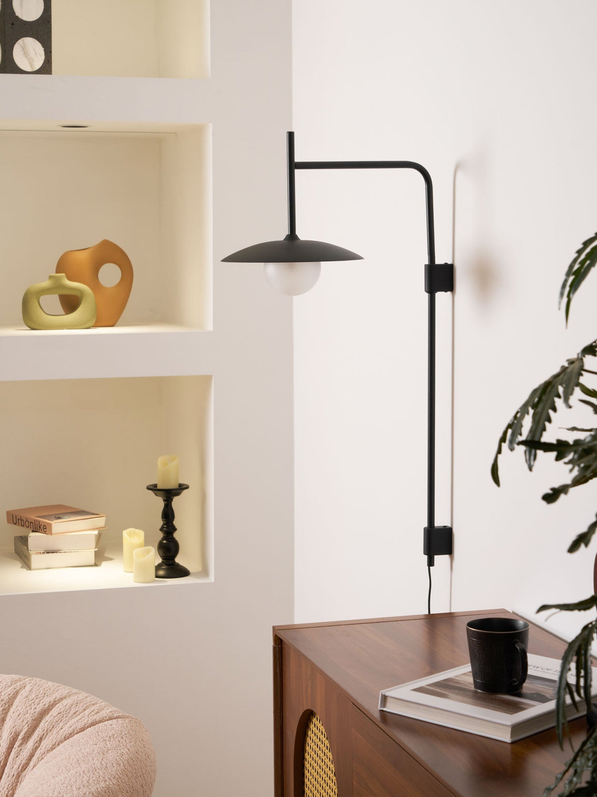 Gea Swing Arm Plug - in Wall Lamp - Vakkerlight