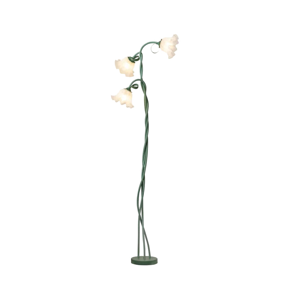 Lampada da terra floreale Roina