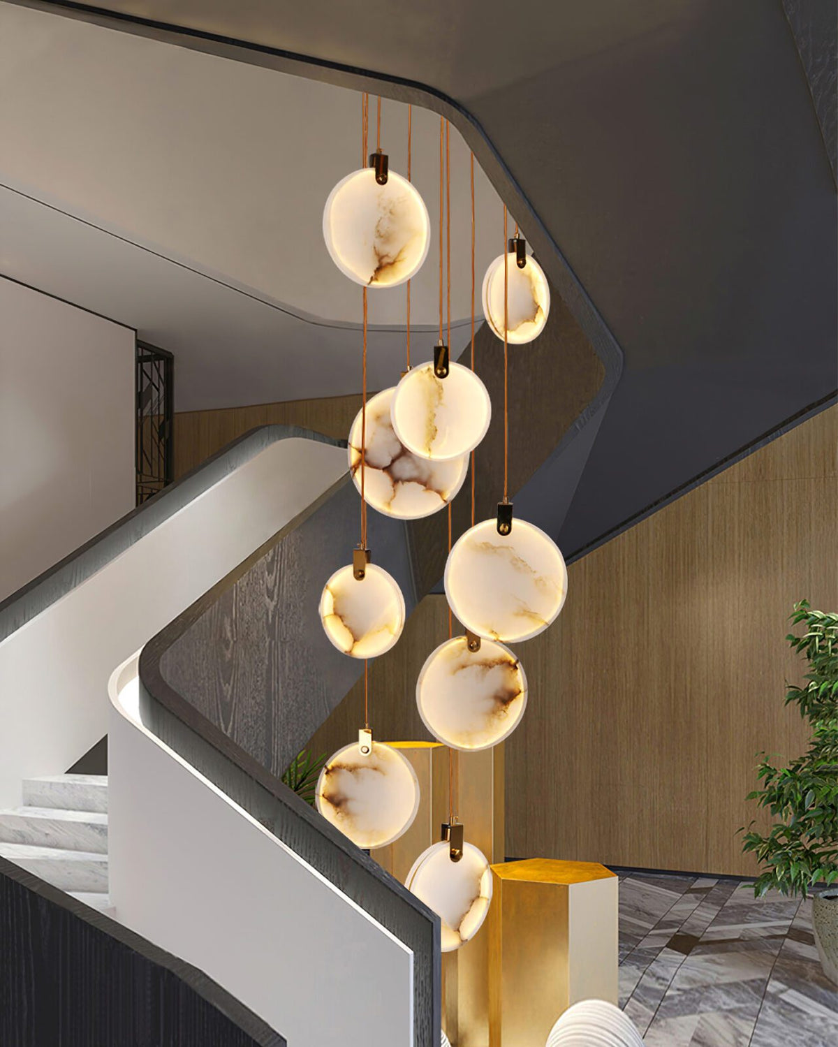 Lampada a sospensione geometrica Falio