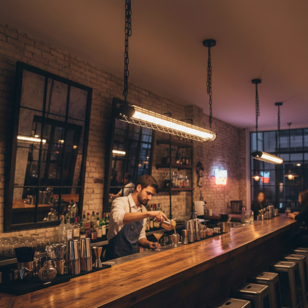 Lampada a sospensione tubolare Feniaetta