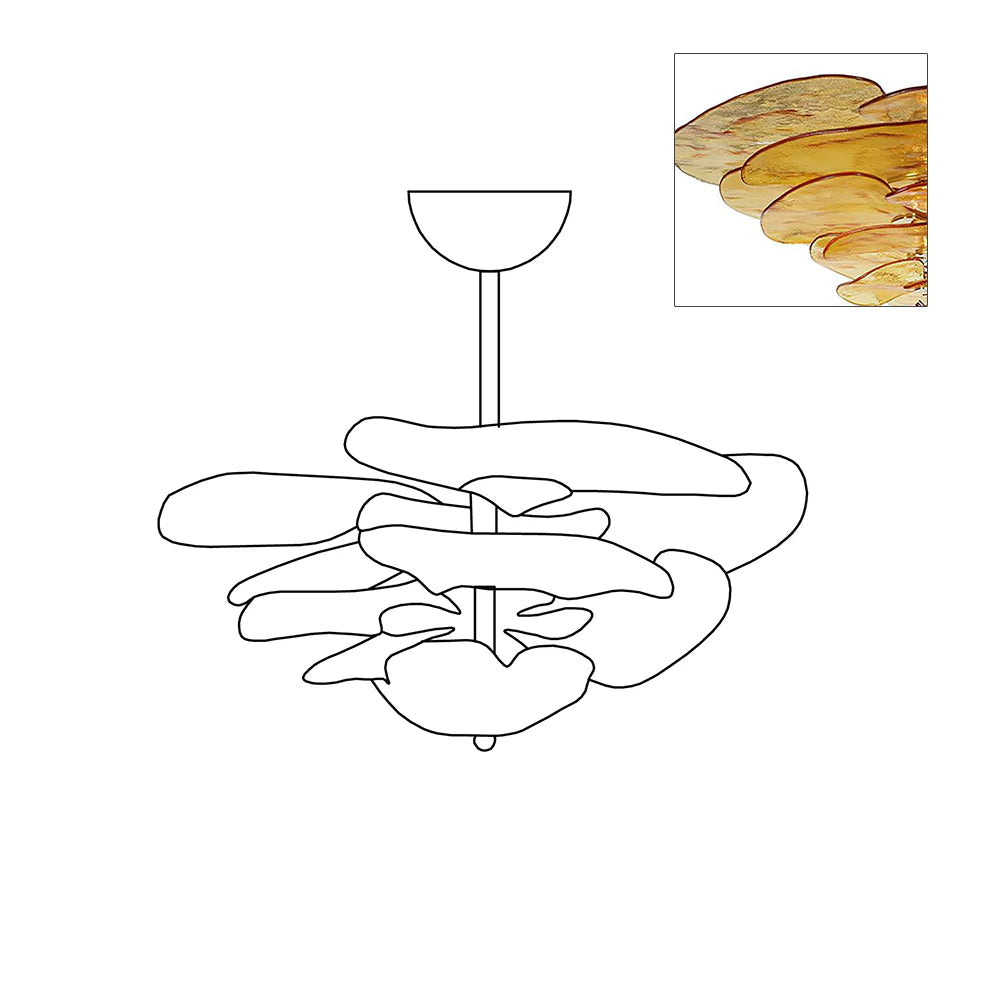 Lampadario a cascata Velenessa