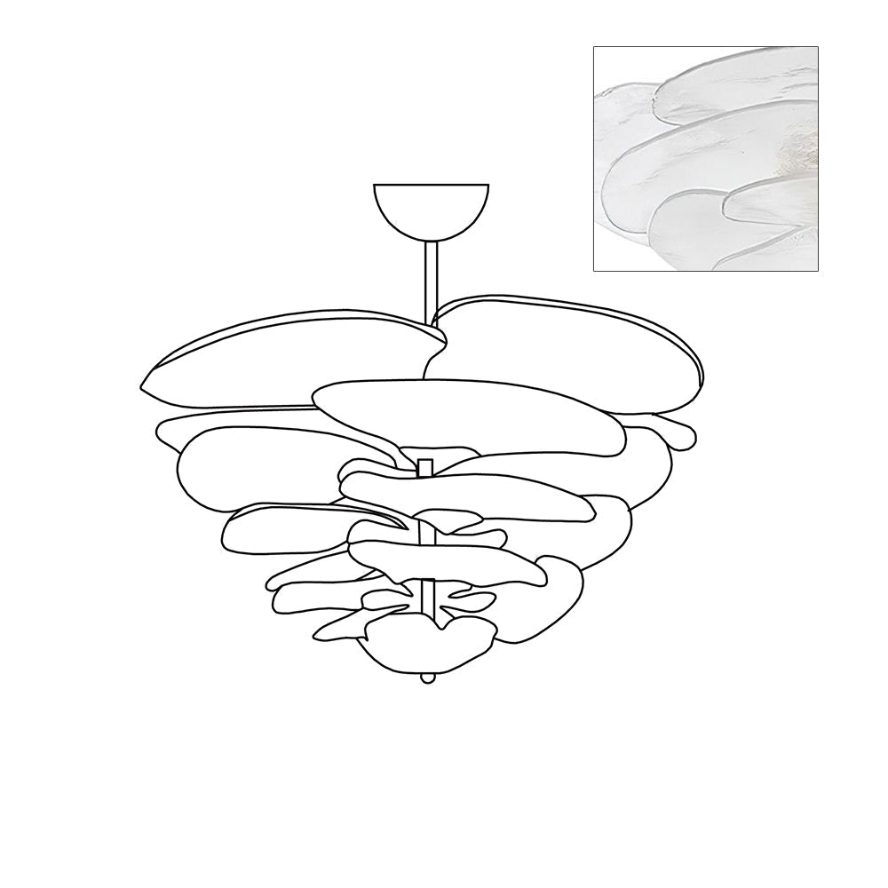 Lampadario a cascata Velenessa