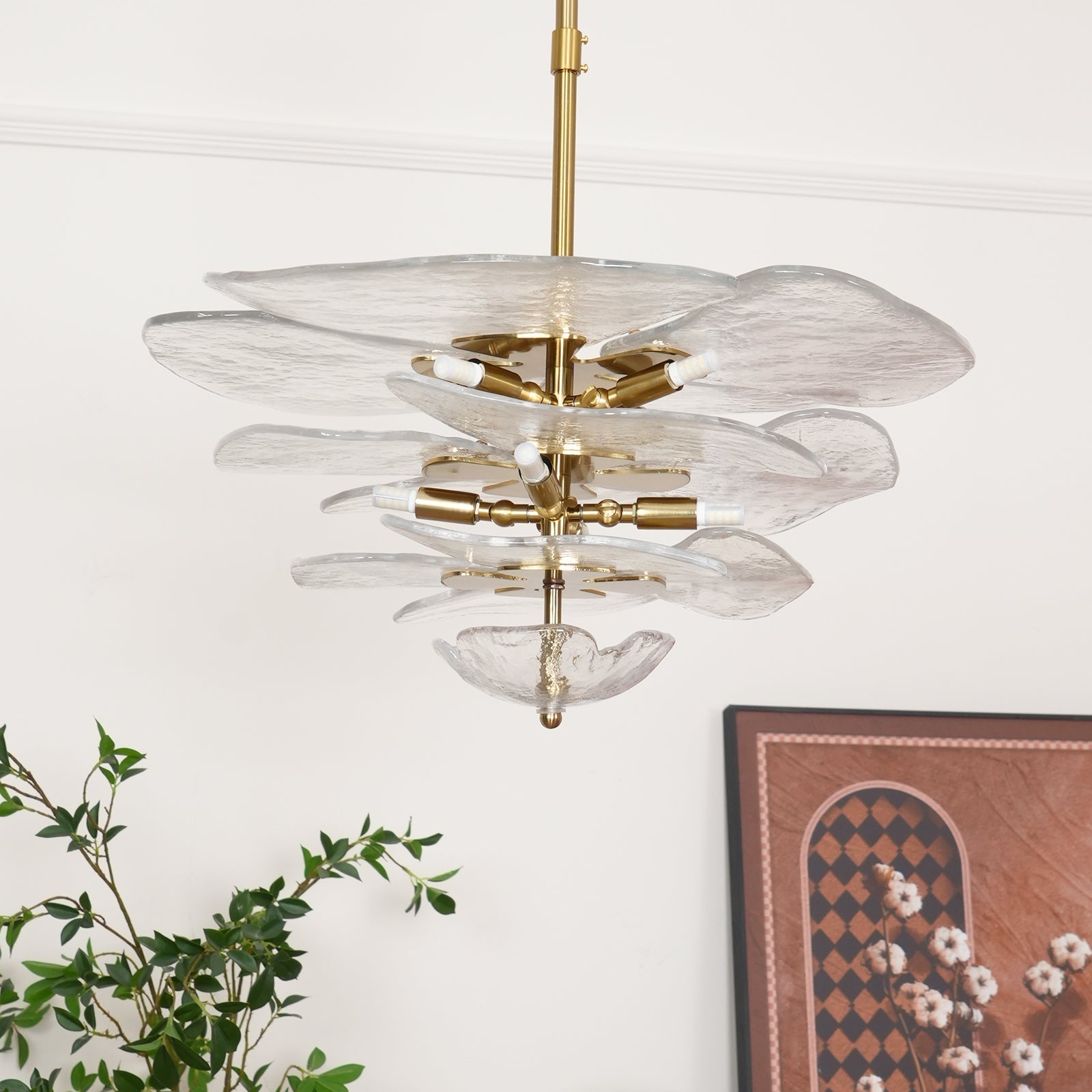 Lampadario a cascata Velenessa
