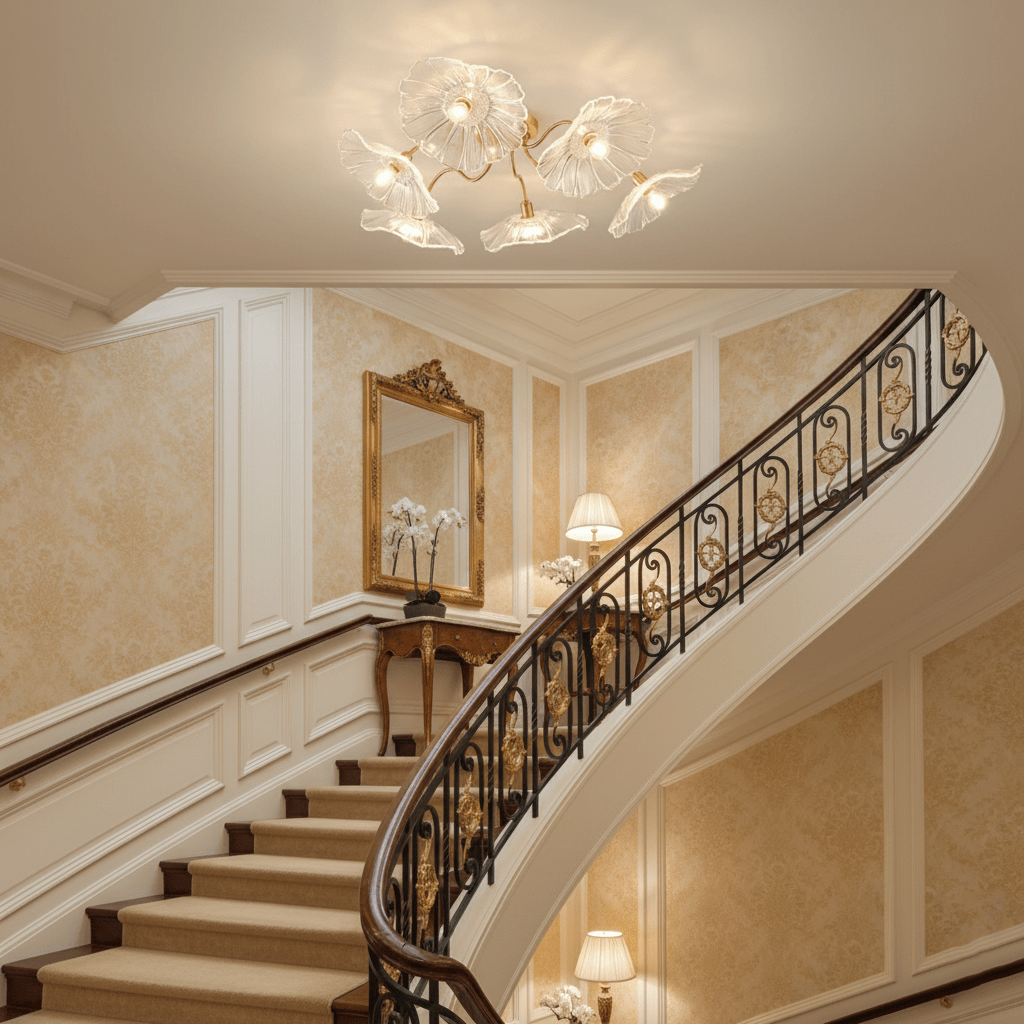 Plafoniera floreale Deleroli