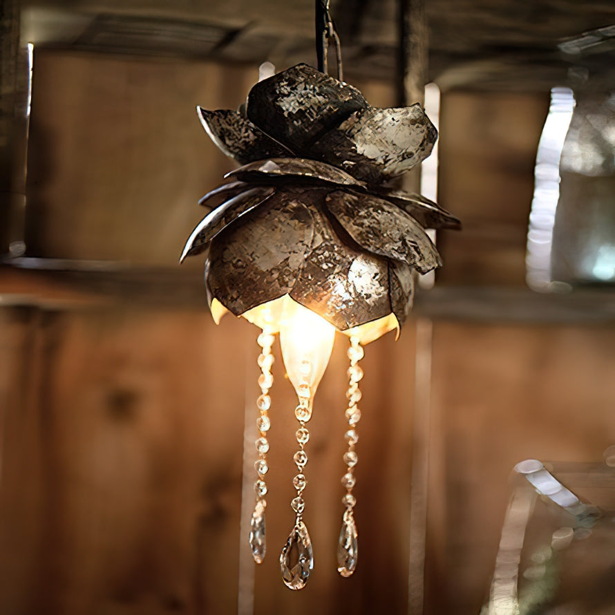 Lampada a sospensione floreale Dolaveno
