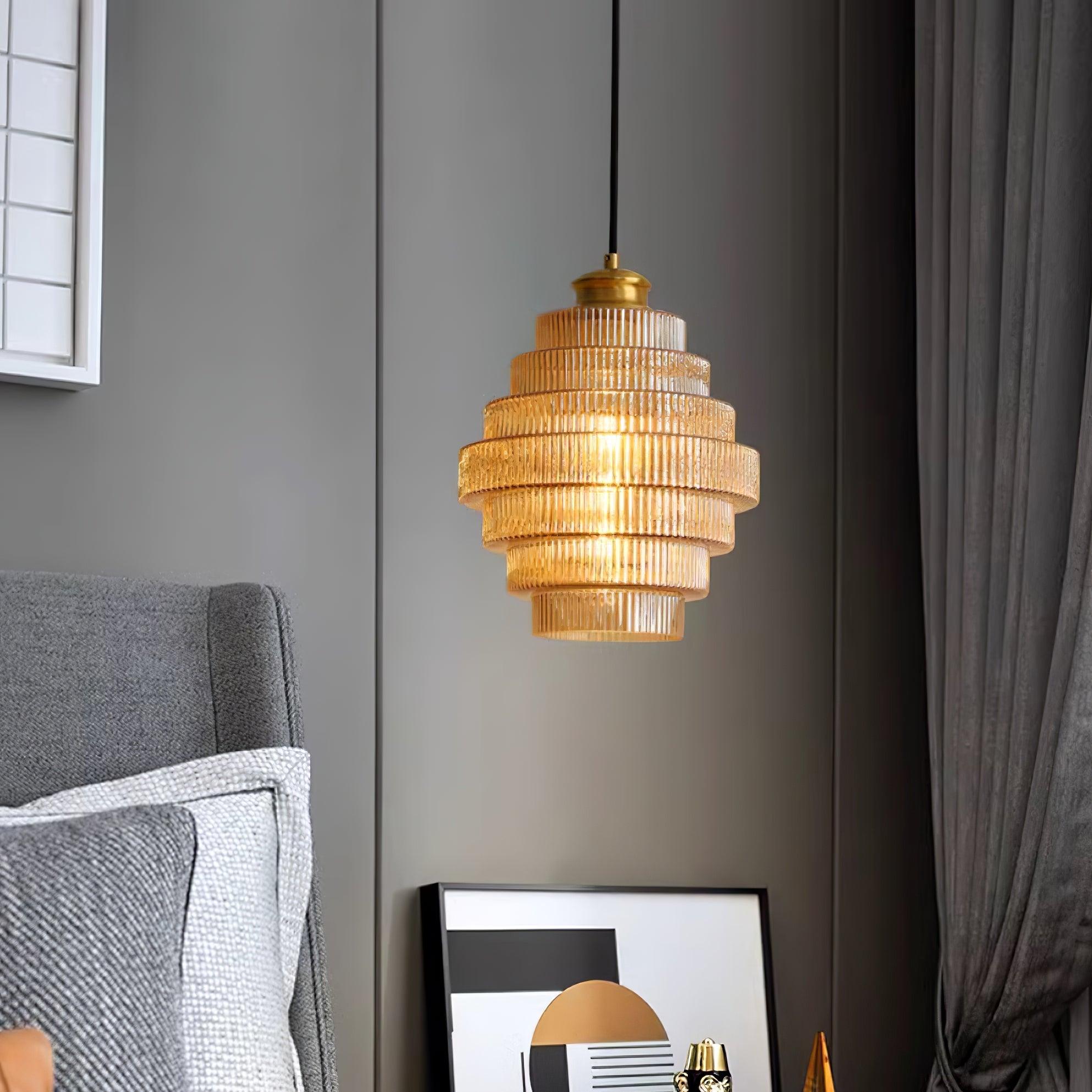 Lampada a sospensione scanalata Loeri