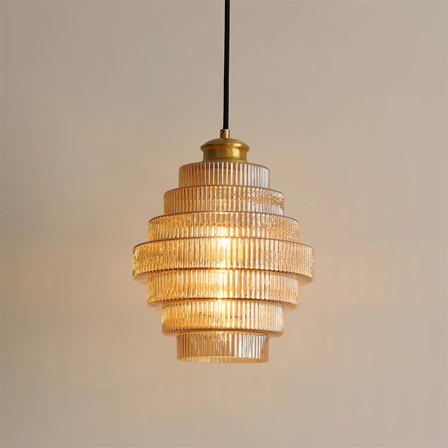 Lampada a sospensione scanalata Braua