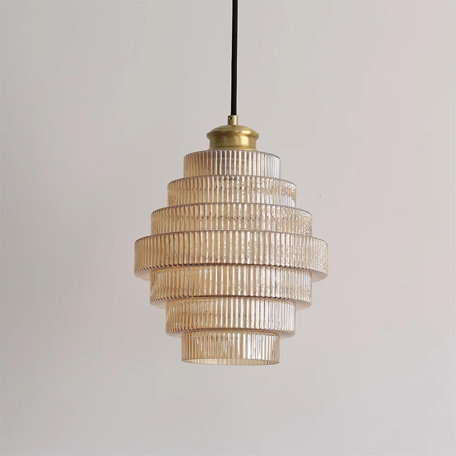 Lampada a sospensione scanalata Braua