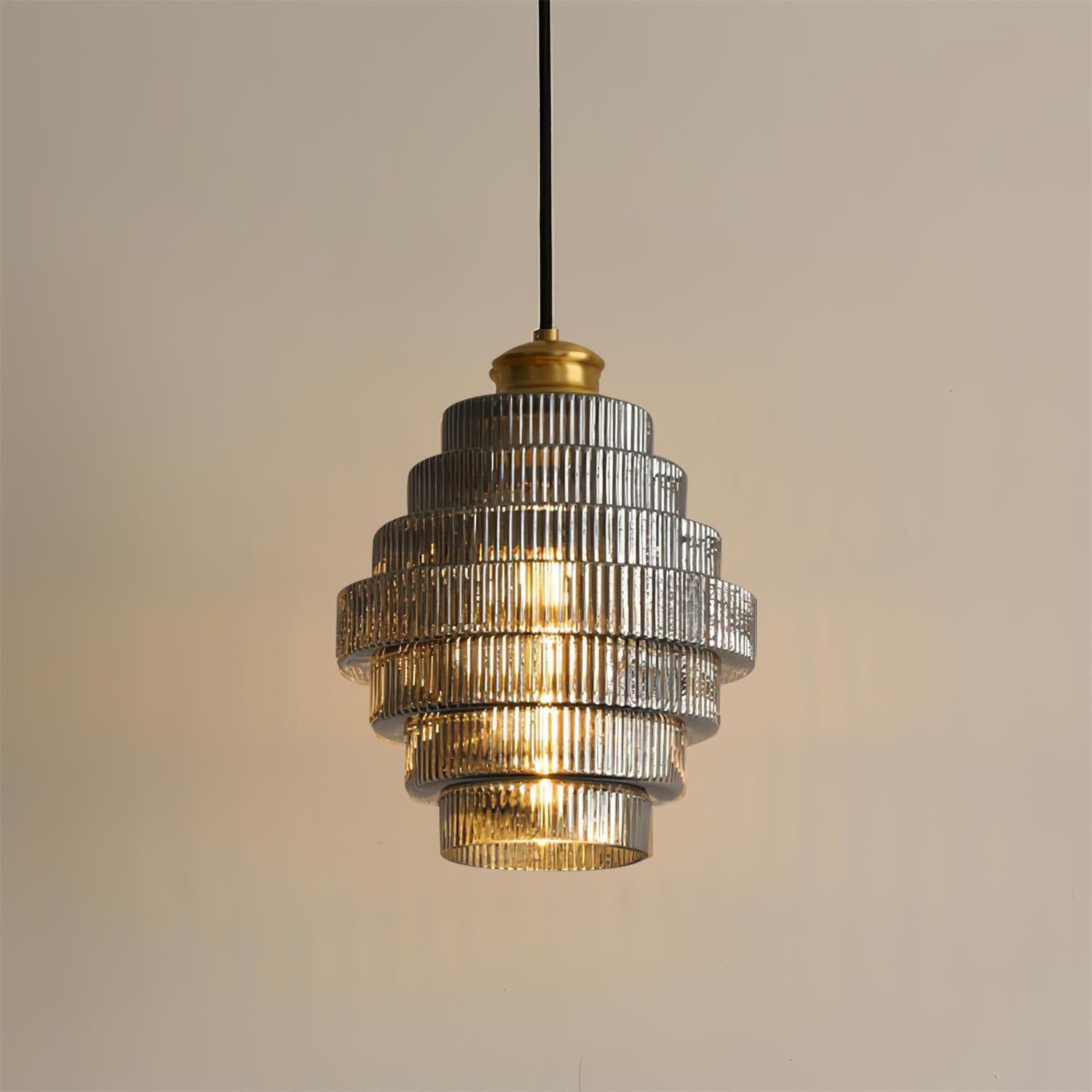 Lampada a sospensione scanalata Braua