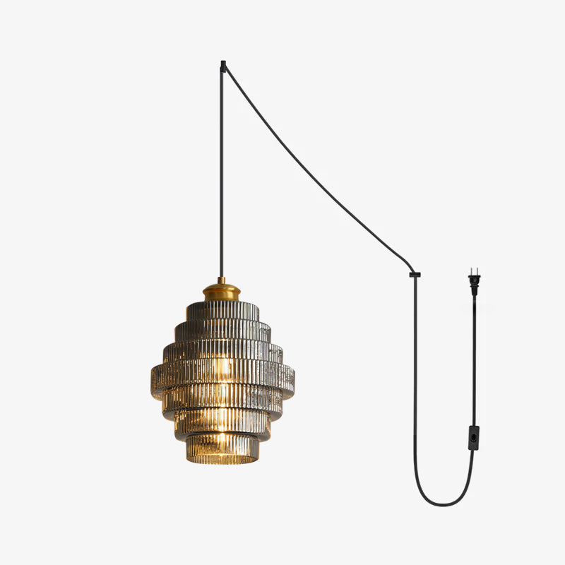 Lampada a sospensione scanalata Braua