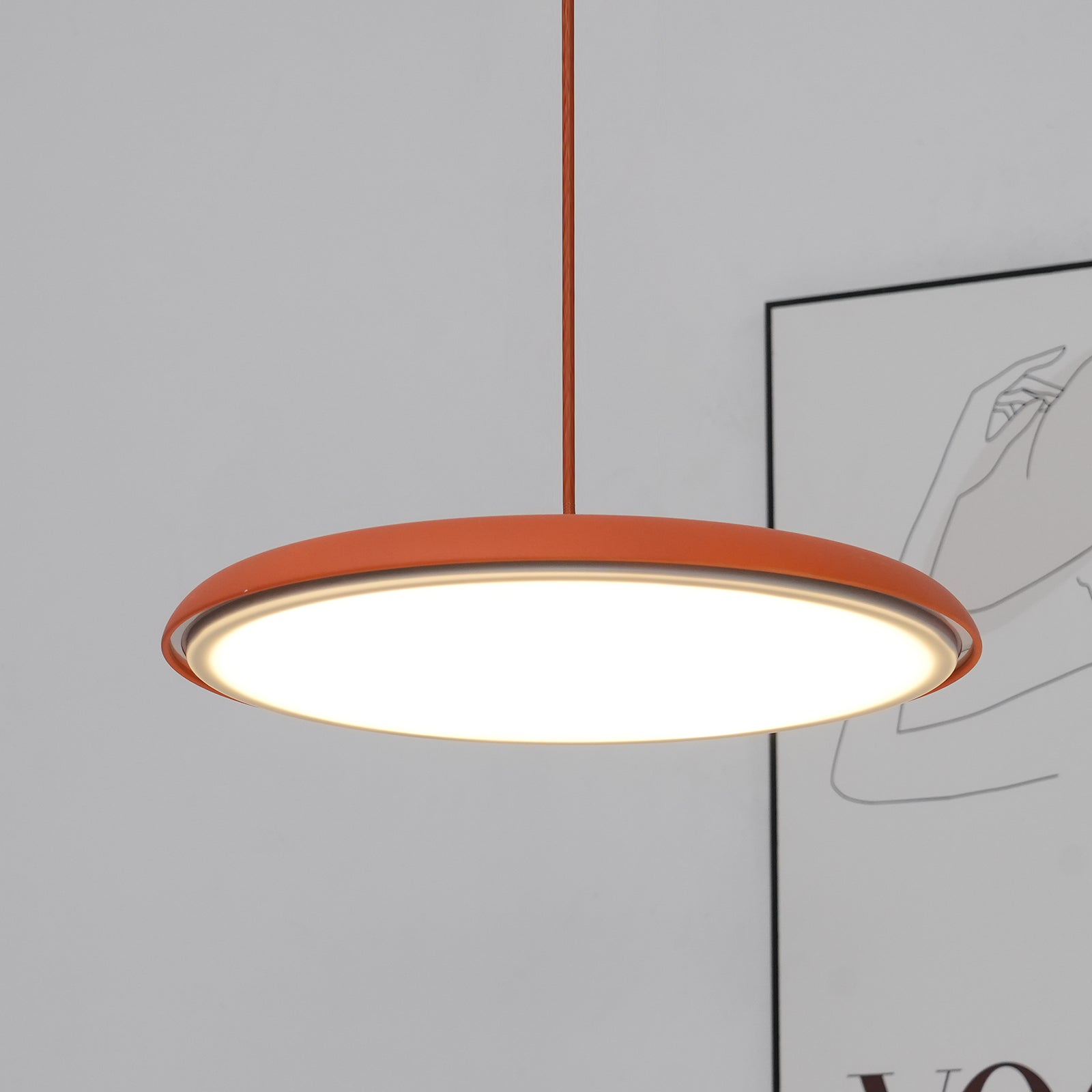 Lampada a sospensione rotonda Luciro