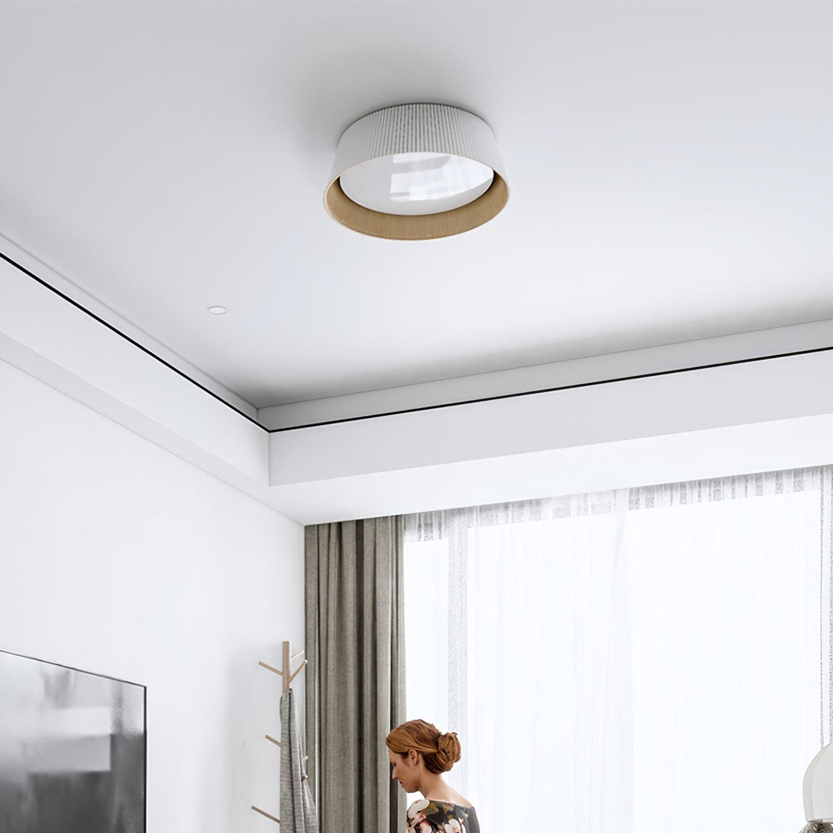Modern Ribbed Ceiling Light – detail 11