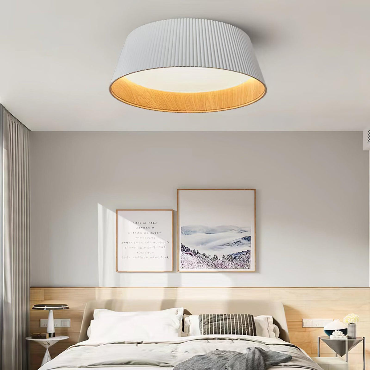 Modern Ribbed Ceiling Light – detail 4