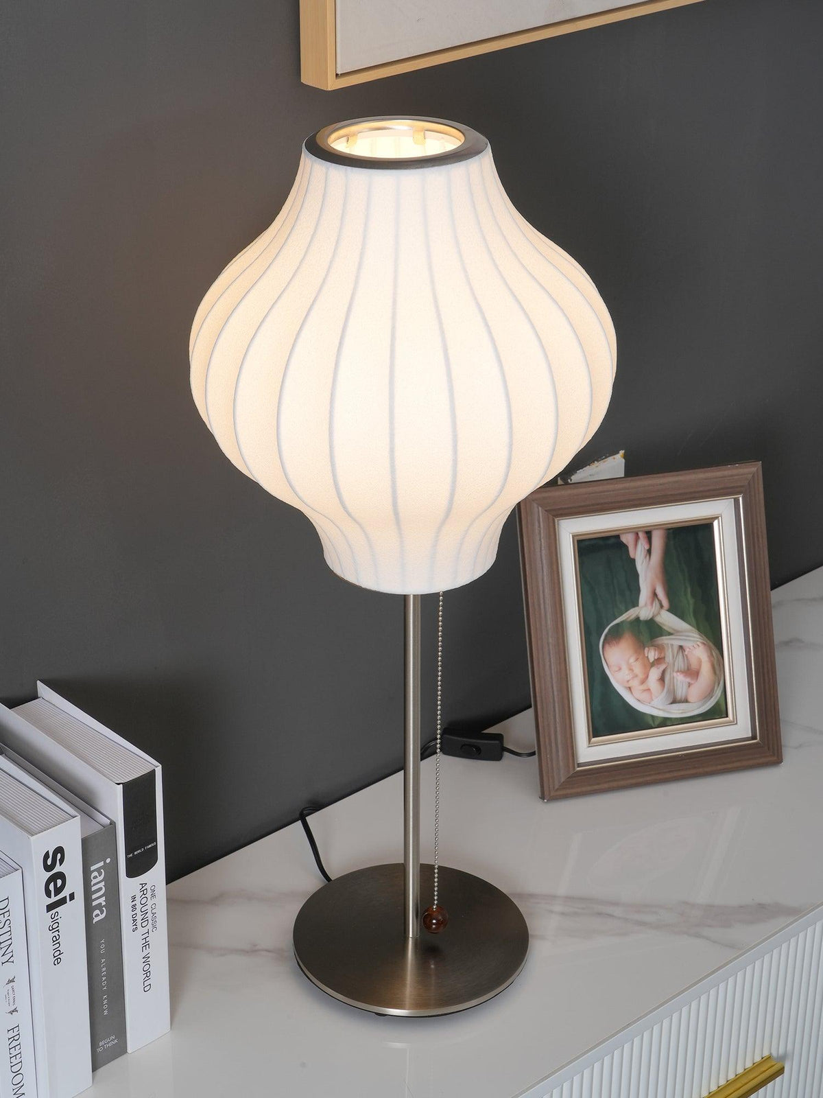Faux Silk Bubble Table Lamp – detail 18