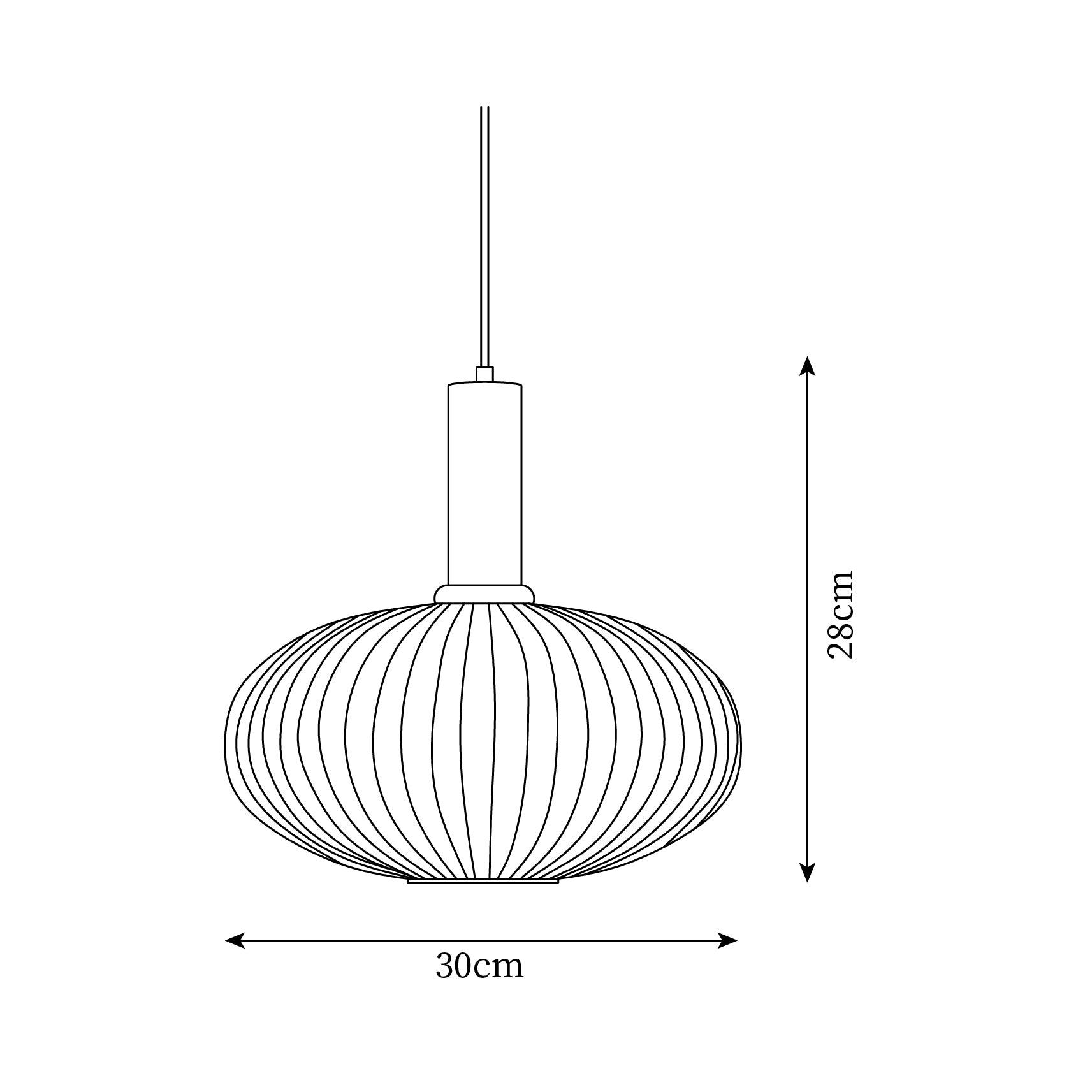 Lampada a sospensione scanalata Torel