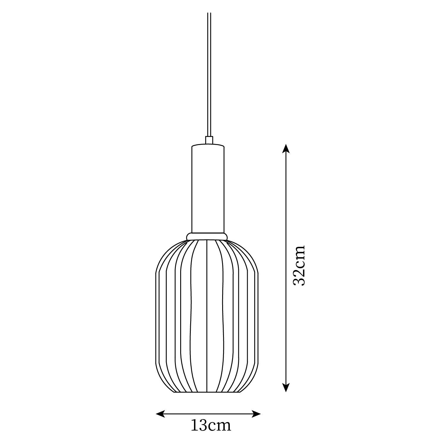 Lampada a sospensione scanalata Torel
